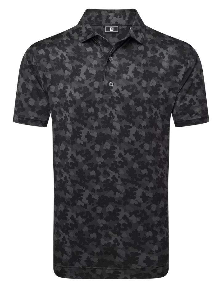 FootJoy Pop Camo Lisle Herren polo, schwarz