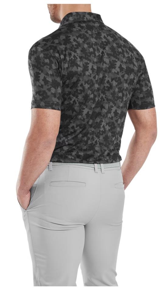 FootJoy Pop Camo Lisle Herren polo, schwarz