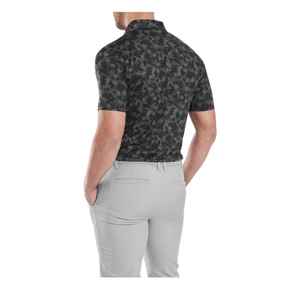 FootJoy Pop Camo Lisle Herren polo, schwarz
