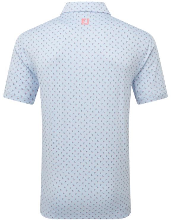 FootJoy Flower Bud Foulard Lisle Poloshirt, blau