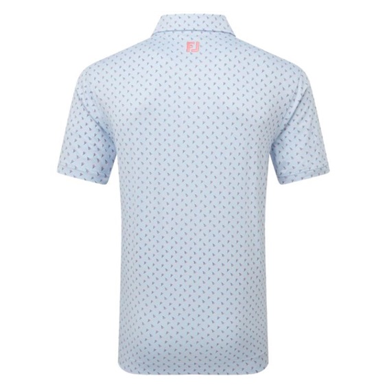 FootJoy Flower Bud Foulard Lisle Poloshirt, blau