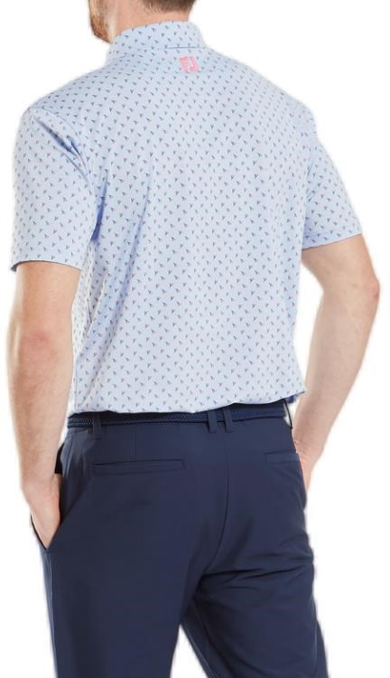FootJoy Flower Bud Foulard Lisle Poloshirt, blau
