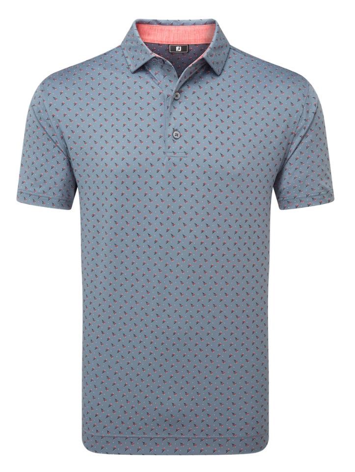 FootJoy Flower Bud Foulard Lisle Poloshirt, flint