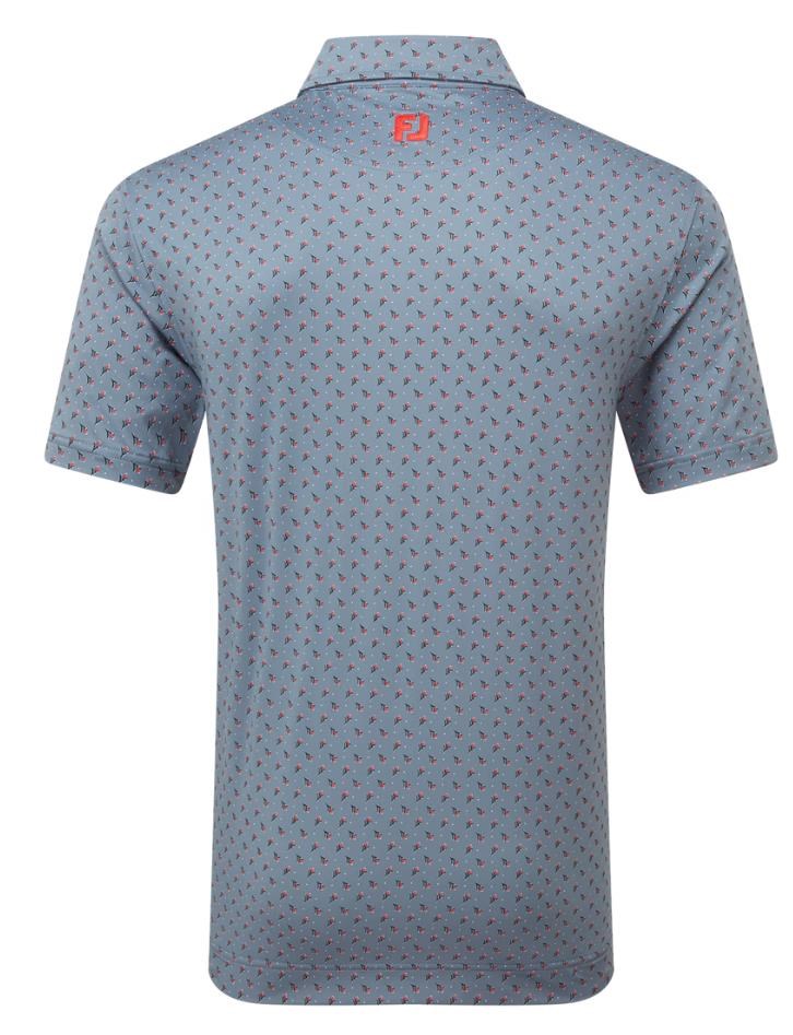 FootJoy Flower Bud Foulard Lisle Poloshirt, flint