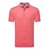 FootJoy Heather Lisle with Trim Herren Poloshirt, hibiscus