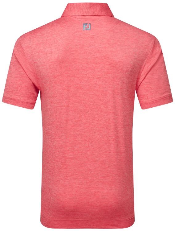 FootJoy Heather Lisle with Trim Herren Poloshirt, hibiscus