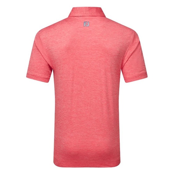 FootJoy Heather Lisle with Trim Herren Poloshirt, hibiscus