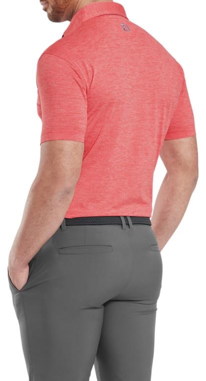 FootJoy Heather Lisle with Trim Herren Poloshirt, hibiscus