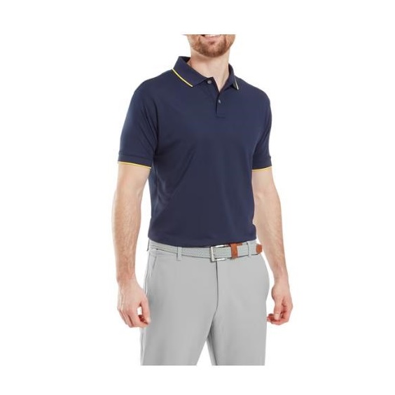 FootJoy Tipped Pique Herren Poloshirt, dunkelblau