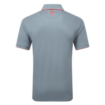 FootJoy Tipped Pique Herren Poloshirt, flint/hibiscus
