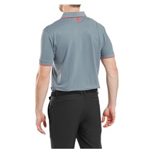 FootJoy Tipped Pique Herren Poloshirt, flint/hibiscus