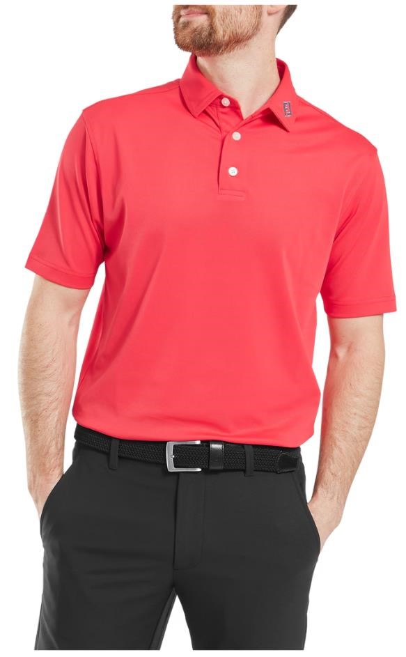 FootJoy Stretch Pique Solid Herren Poloshirt, hibiscus