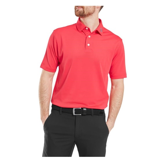 FootJoy Stretch Pique Solid Herren Poloshirt, hibiscus