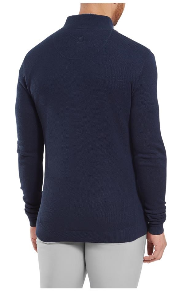 FootJoy Drirelease Button Placket Herren Knopfleisten Pullover, dark denim