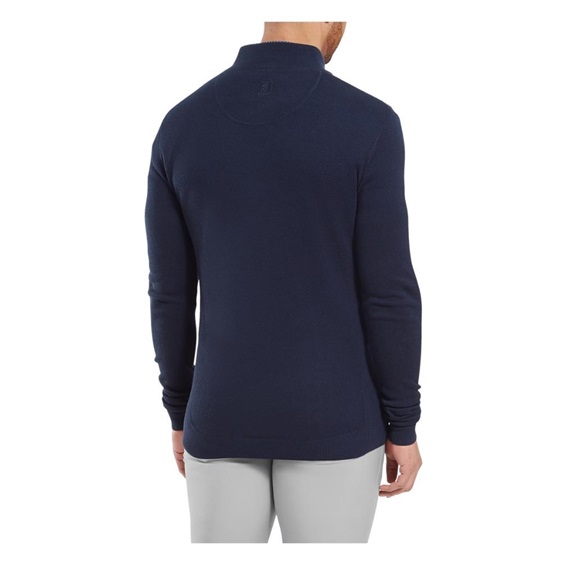 FootJoy Drirelease Button Placket Herren Knopfleisten Pullover, dark denim