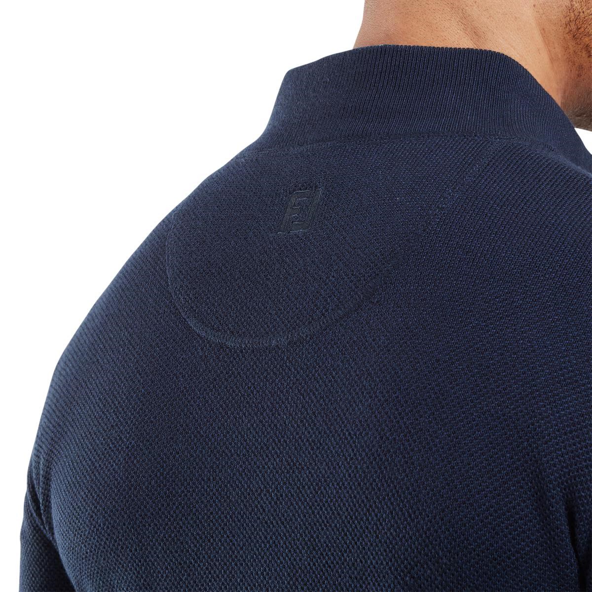 FootJoy Drirelease Button Placket Herren Knopfleisten Pullover, dark denim
