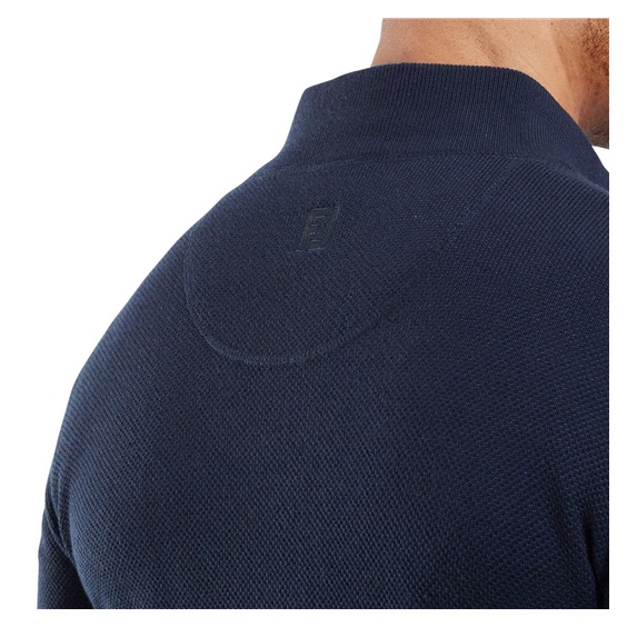 FootJoy Drirelease Button Placket Herren Knopfleisten Pullover, dark denim