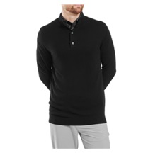 FootJoy Drirelease Button Placket Herren Knopfleisten Pullover, schwarz