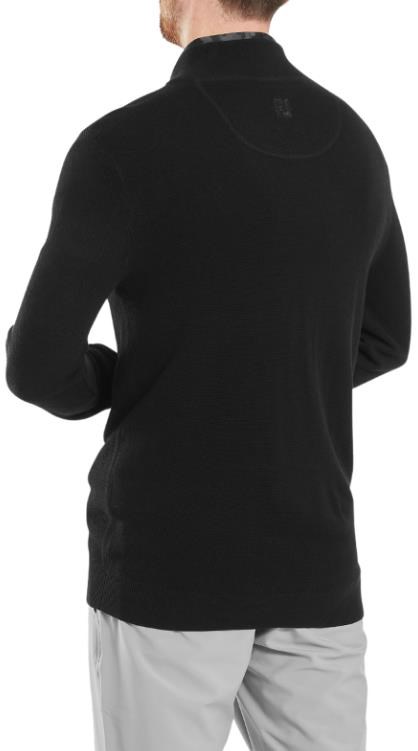 FootJoy Drirelease Button Placket Herren Knopfleisten Pullover, schwarz