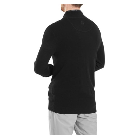 FootJoy Drirelease Button Placket Herren Knopfleisten Pullover, schwarz