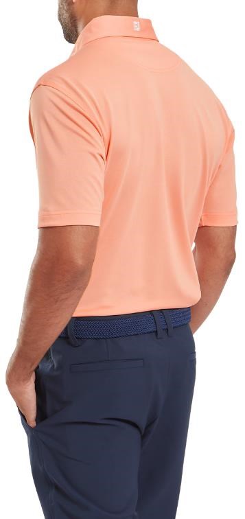 FootJoy Stretch Pique Solid Athletic Fit Herren Poloshirt, papaya
