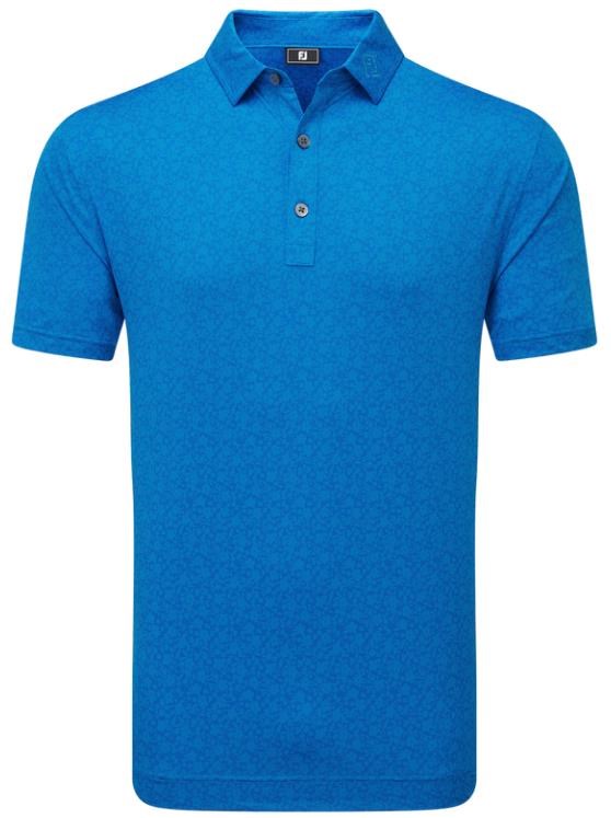 FootJoy Raker Print Lisle Herren Poloshirt, blau