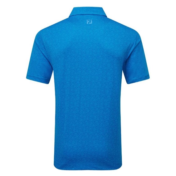 FootJoy Raker Print Lisle Herren Poloshirt, blau
