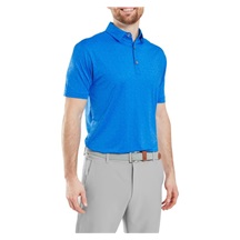FootJoy Raker Print Lisle Herren Poloshirt, blau