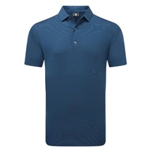 FootJoy Micro Feeder Stripe Lisle Herren Poloshirt, dunkelblau