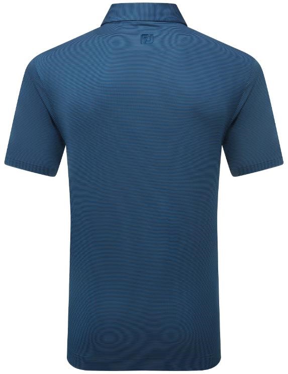 FootJoy Micro Feeder Stripe Lisle Herren Poloshirt, dunkelblau