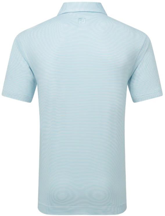 FootJoy Micro Feeder Stripe Lisle Herren Poloshirt, blau/weiss