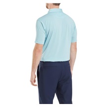 FootJoy Micro Feeder Stripe Lisle Herren Poloshirt, blau/weiss