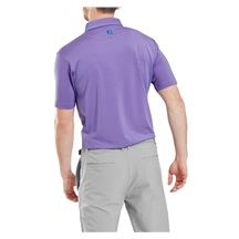 FootJoy Micro Feeder Stripe Lisle Herren Poloshirt, marine/pink