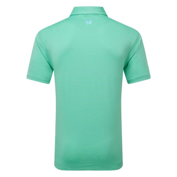 FootJoy Micro Feeder Stripe Lisle Herren Poloshirt, lagoon/mint
