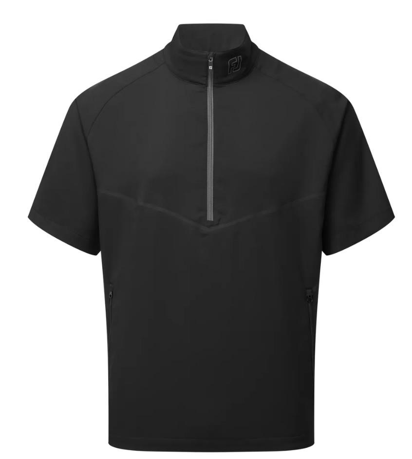 FootJoy Zephyr Short Sleeve Windshirt Herrenjacke, schwarz