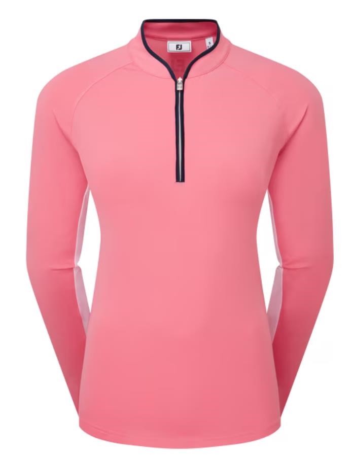 FootJoy 1/4-Zip LS Sun Protection Damen Poloshirt, pink lemonade
