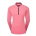 FootJoy 1/4-Zip LS Sun Protection Damen Poloshirt, pink lemonade