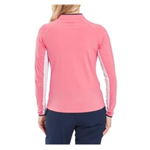 FootJoy 1/4-Zip LS Sun Protection Damen Poloshirt, pink lemonade