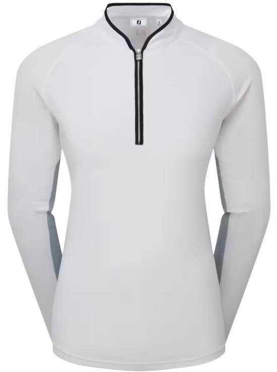 FootJoy 1/4-Zip LS Sun Protection Damen Poloshirt, weiss
