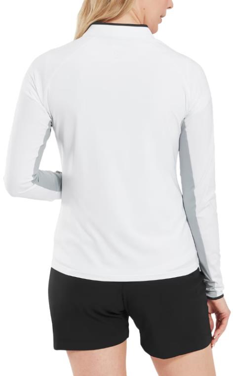 FootJoy 1/4-Zip LS Sun Protection Damen Poloshirt, weiss