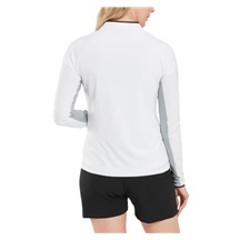 FootJoy 1/4-Zip LS Sun Protection Damen Poloshirt, weiss