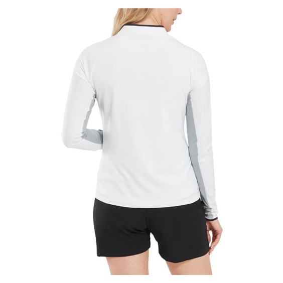 FootJoy 1/4-Zip LS Sun Protection Damen Poloshirt, weiss