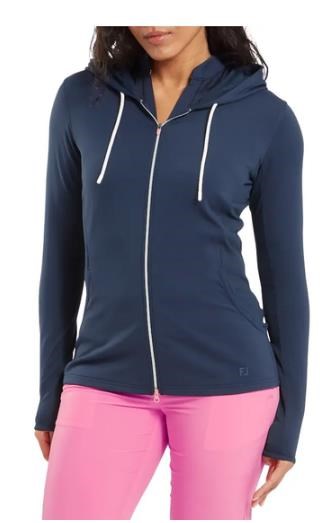 Footjoy Full-Zip Double Knit Damen Sweatshirt, dunkelblau