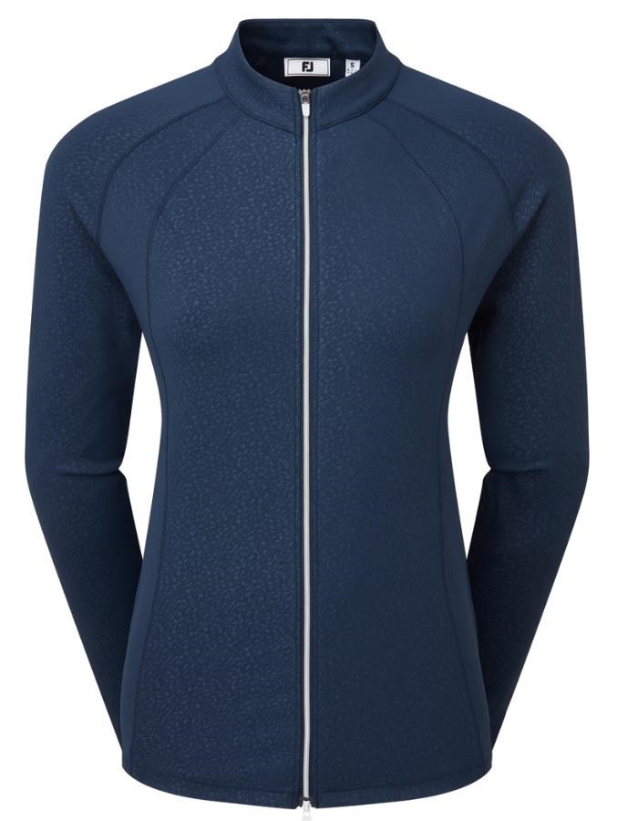 FootJoy Embossed Full-Zip Midlayer Damen Sweatshirt, dunkelblau