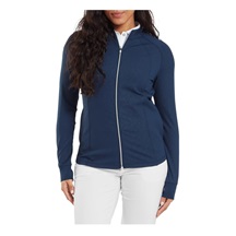 FootJoy Embossed Full-Zip Midlayer Damen Sweatshirt, dunkelblau