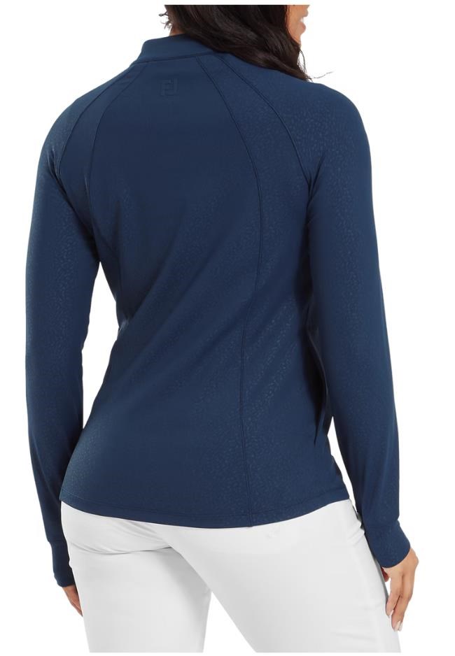 FootJoy Embossed Full-Zip Midlayer Damen Sweatshirt, dunkelblau