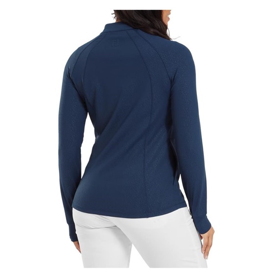 FootJoy Embossed Full-Zip Midlayer Damen Sweatshirt, dunkelblau