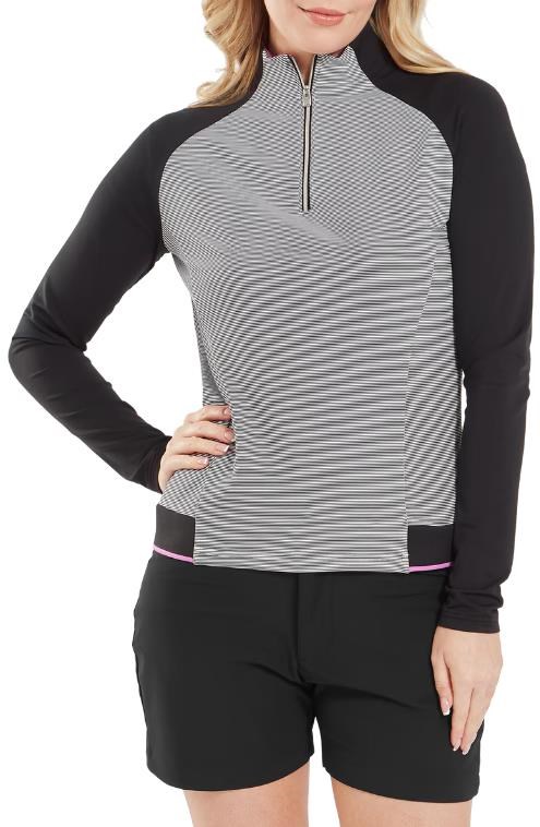 FootJoy 1/4-Zip Midlayer Damen Sweatshirt, schwarz