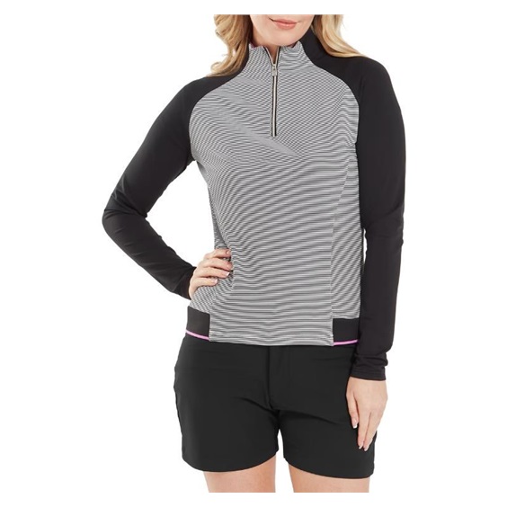 FootJoy 1/4-Zip Midlayer Damen Sweatshirt, schwarz