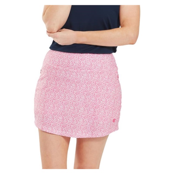 FootJoy Aerial Performance Knit Golfrock, pink lemonade animal print
